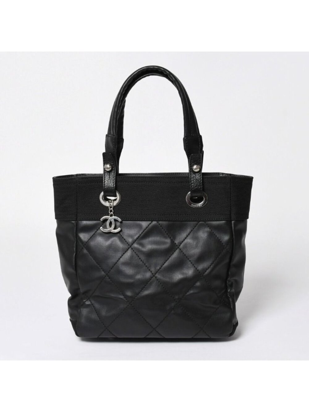 Chanel Tote Bag Paris Biarritz Leather Black